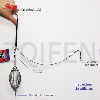 Cușcă de nadă din oțel inoxidabil pentru pescuit în larg pe barcă — accesorii