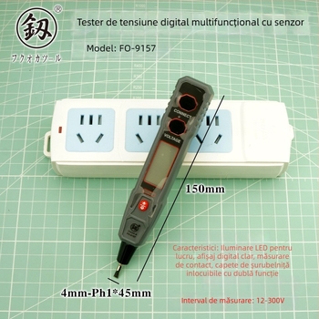 Tester digital de tensiune cu măsurare prin inducție și detectare multifuncțională a firelor întrerupte pentru electricieni