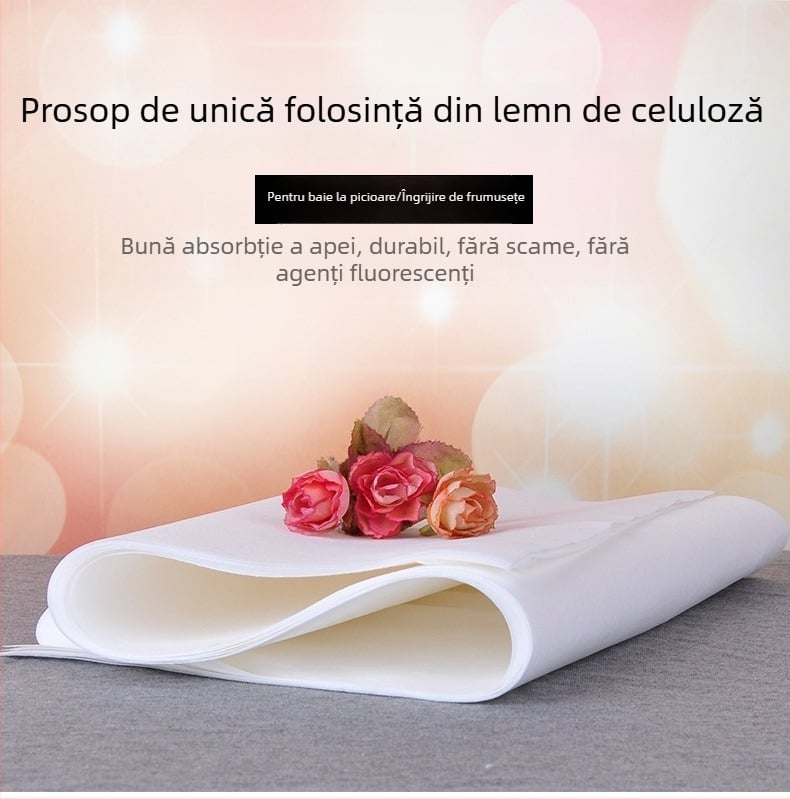 Prosop de unică folosință pentru picioare, țesătură nețesută, 40 g, plasă plată lată, Straw Xiang