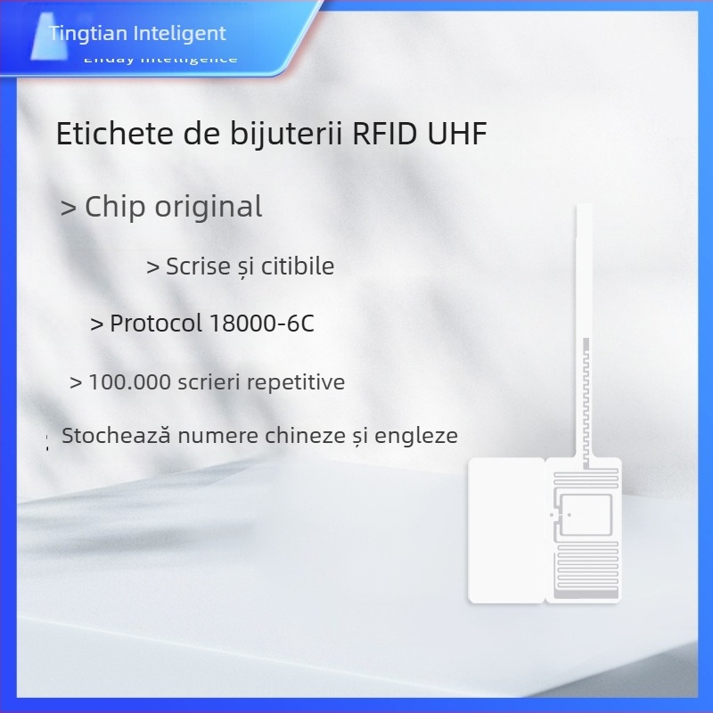 Etichetă RFID pentru bijuterii M730, UHF, distanță de citire 700, capacitate 128, cicluri ștegere/scriere 100000