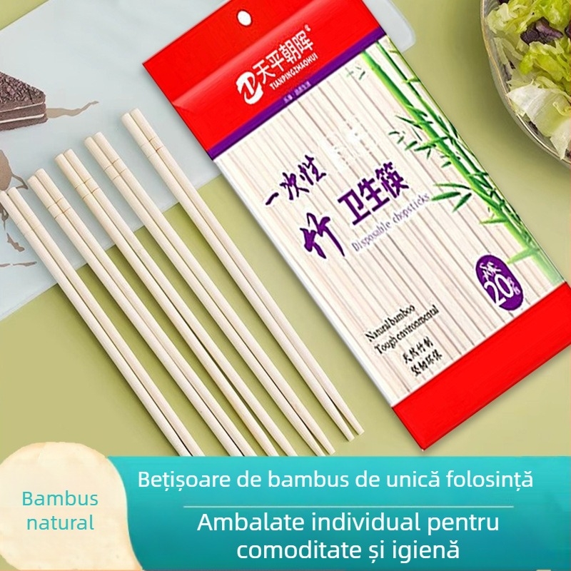 Bețișoare de bambus de unică folosință, ambalate individual pentru adulți, stil chinezesc nou