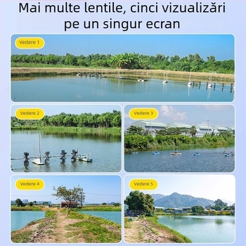 Cameră externă alimentată cu energie solară, 1080p, vedere pe timp de noapte, lentilă 6mm, rază peste 30 m, panou solar inclus