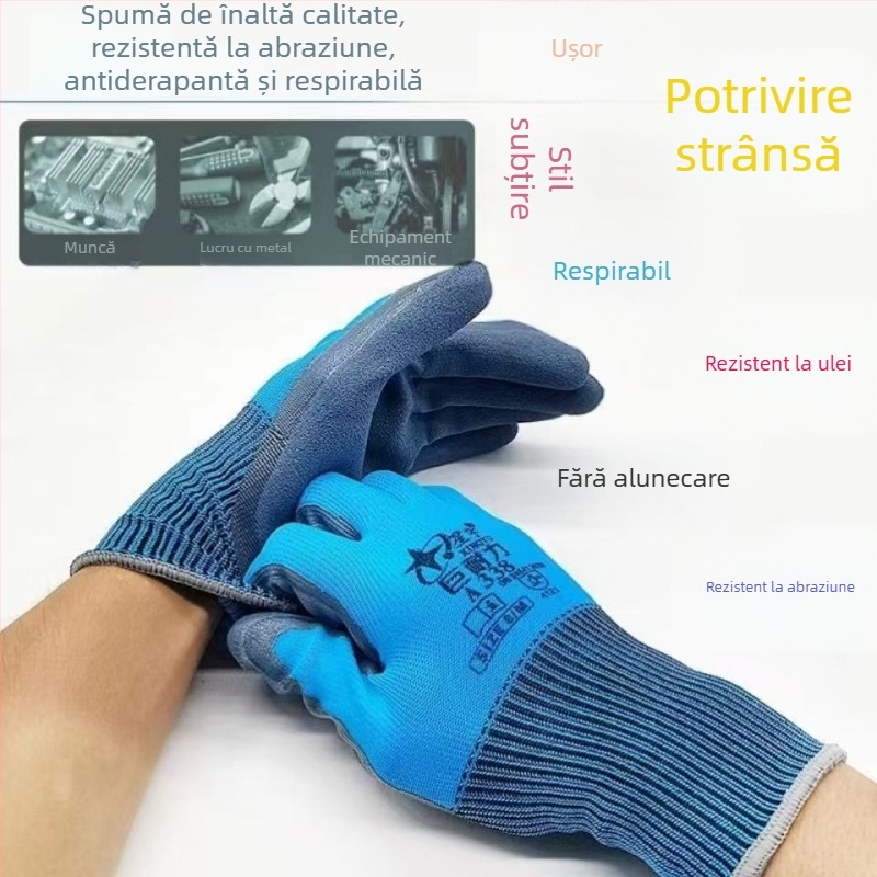 Mănuși de nitril de unică folosință Xingyu A338, 12 perechi, confortabile și durabile, cu acoperire dip (protecția mâinilor)