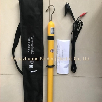 Electroscop de înaltă tensiune DC pentru metrou – DC-1500V, creion de test cu sunet și semnal luminos, tijă de test electric, sursă de alimentare 6V