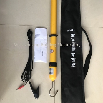 Electroscop de înaltă tensiune DC pentru metrou – DC-1500V, creion de test cu sunet și semnal luminos, tijă de test electric, sursă de alimentare 6V