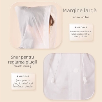 Poncho de ploaie pentru copii din EVA, țesătură groasă, strat PU impermeabil, pentru drumeții în aer liber