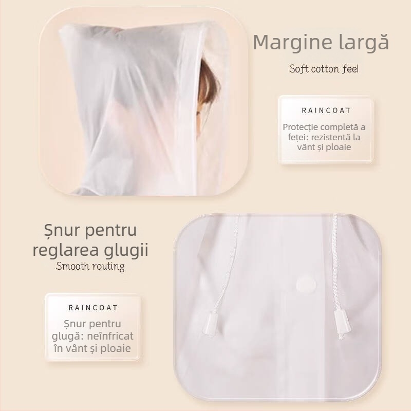 Poncho de ploaie pentru copii din EVA, țesătură groasă, strat PU impermeabil, pentru drumeții în aer liber