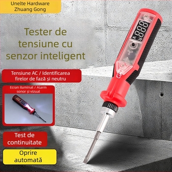 ABXL tester de tensiune cu afișaj digital și voce, multifuncțional, port Type-C