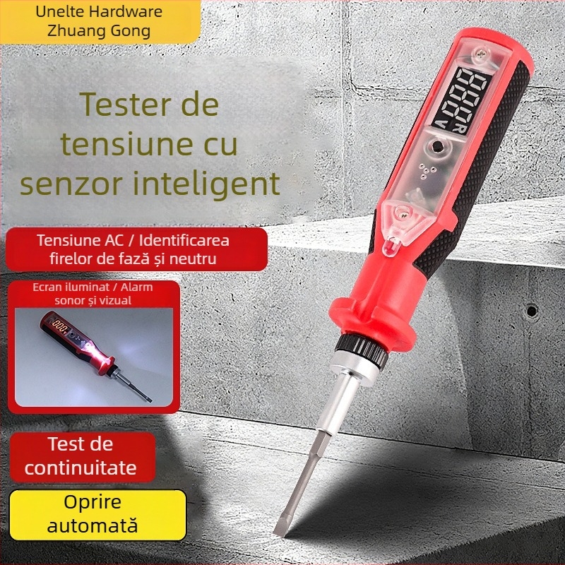 ABXL tester de tensiune cu afișaj digital și voce, multifuncțional, port Type-C