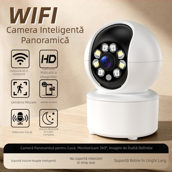 Cameră de supraveghere HD cu intercomunicare bidirecțională, pan/tilt 355°/90°, viteze 45°/s pe orizontală, 20°/s pe verticală, pentru exterior, DC5V