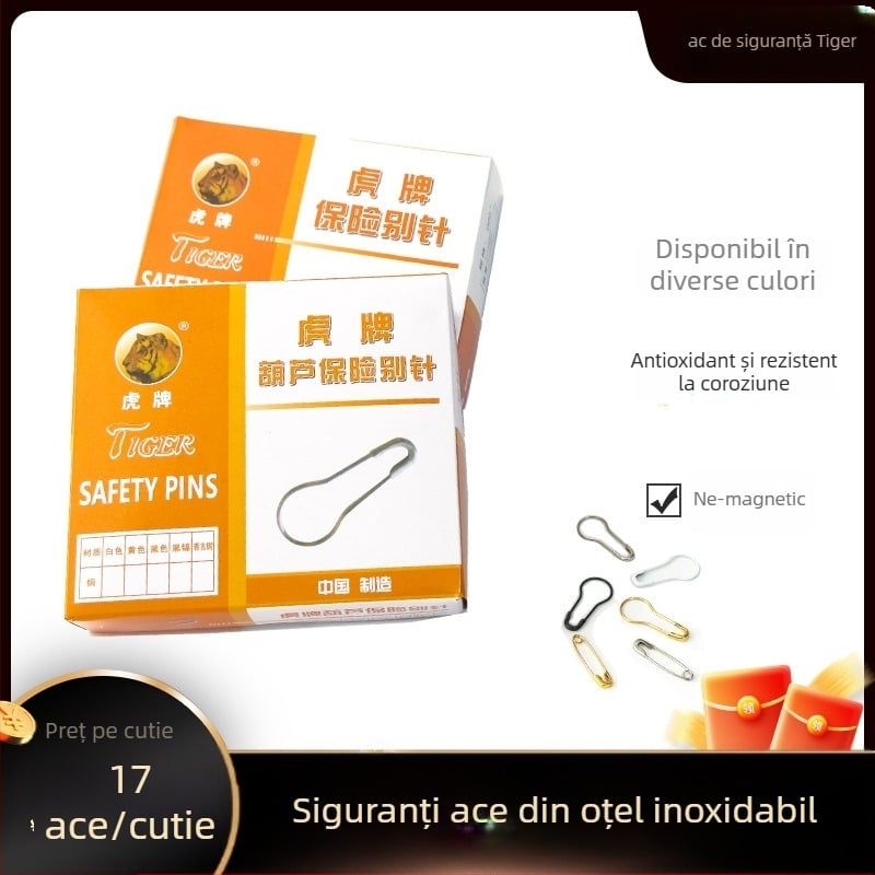 Știft de siguranță din oțel inoxidabil, în formă de dovleac, Seria 01, 1000 bucăți per ambalaj