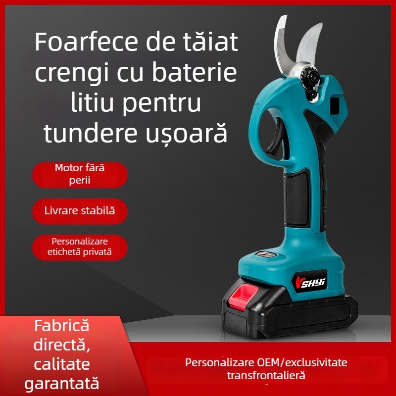 Foarfece de tăiat crengi Shenyi – baterie litiu reîncărcabilă, 21V, funcție de lovire, pentru ramuri