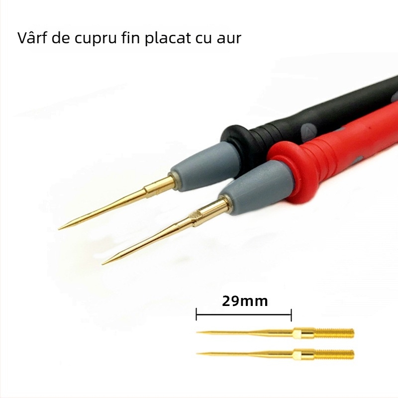 Sonda de test 8 în 1 pentru multimetru, cu carcasă PVC, vârfuri înlocuibile