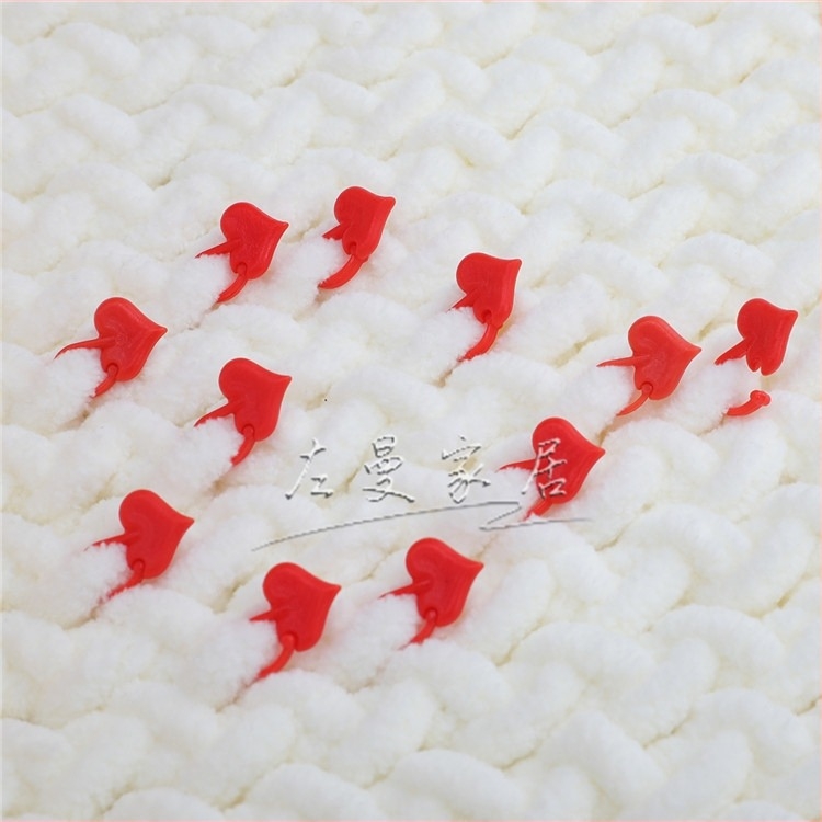 Cuplă mică din plastic, în formă de inimă, pentru tricotat – accesoriu DIY, 200 buc./cutie, origine Yiwu, brand Zuo man