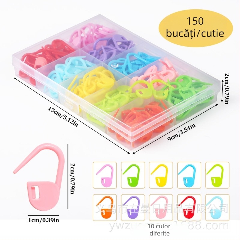 Cuplă mică din plastic, în formă de inimă, pentru tricotat – accesoriu DIY, 200 buc./cutie, origine Yiwu, brand Zuo man