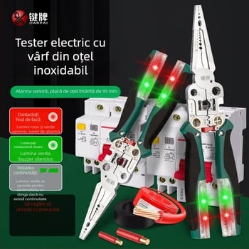Clește pentru cabluri electrice multifuncțional cu tester, din oțel inoxidabil, 285 g