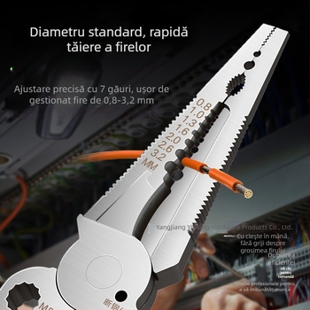 Clește pentru cabluri electrice multifuncțional cu tester, din oțel inoxidabil, 285 g