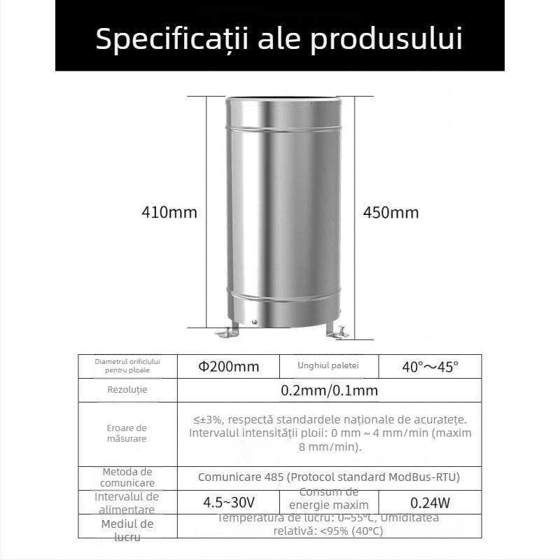 Pluviometru tip bucket pentru monitorizarea ploilor (Origine: Chongqing; Brand: Anaen; Model: an001; Import: Nu; Personalizare procesare: Nu)