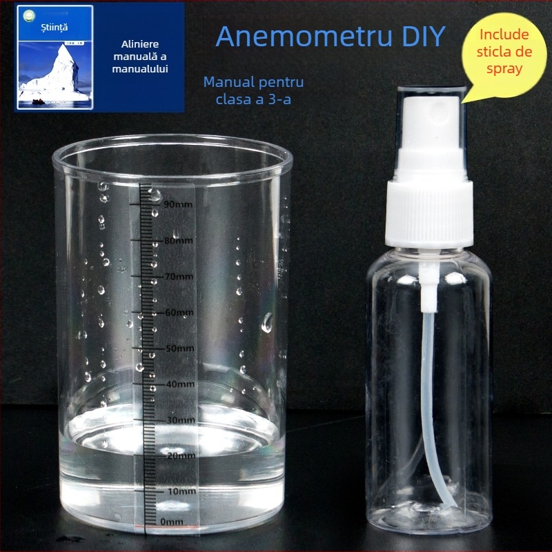 Kit pluviometru DIY – din plastic, pentru copii 7-14 ani, ambalaj: pungă, ghid video inclus