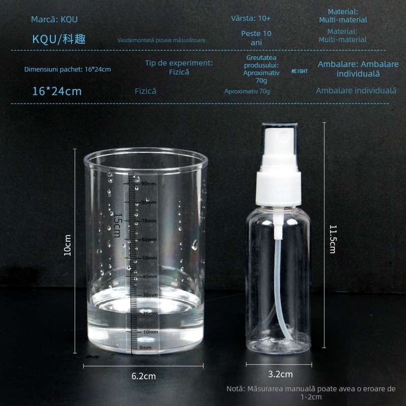 Kit pluviometru DIY – din plastic, pentru copii 7-14 ani, ambalaj: pungă, ghid video inclus