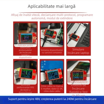 Tester PD USB pentru tensiune — Afișaj digital de măsurare a curentului, 48V, pentru reparații telefoane mobile și întreținere în telecomunicații