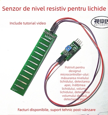 Senzor de nivel lichid cu adâncimea apei, volumul lichidului, detecție ploi, ieșire analogică, microcontroler 5V