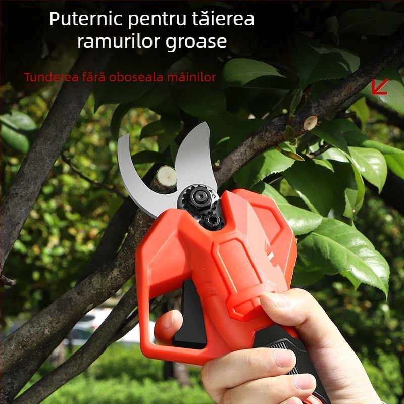Shelley Foarfeci de grădină cu încărcare wireless, baterie Li-ion pentru tăierea ramurilor, foarfece electrice manuale pentru pomi