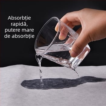 Prosop de unică folosință din pulpă de lemn, absorbție de 40 g, 190 foi pe pungă, 25 pachete