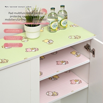 Cartoon-styled liner pentru sertare și dulapuri de bucătărie – Material PE, strat impermeabil PE din bumbac, covoraș anti-umezeală