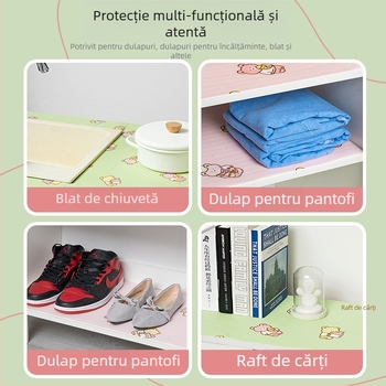 Cartoon-styled liner pentru sertare și dulapuri de bucătărie – Material PE, strat impermeabil PE din bumbac, covoraș anti-umezeală