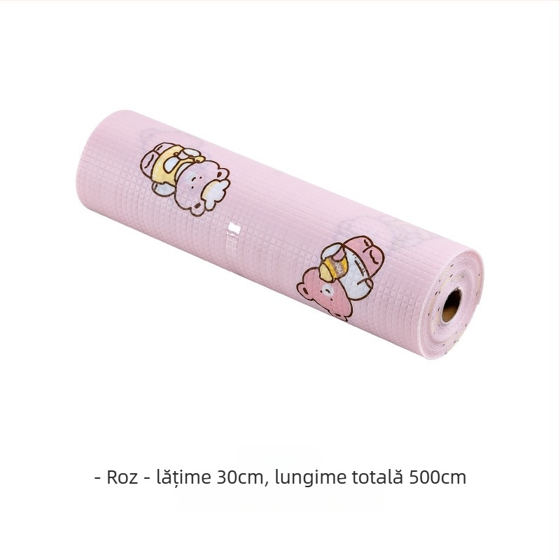 Cartoon-styled liner pentru sertare și dulapuri de bucătărie – Material PE, strat impermeabil PE din bumbac, covoraș anti-umezeală