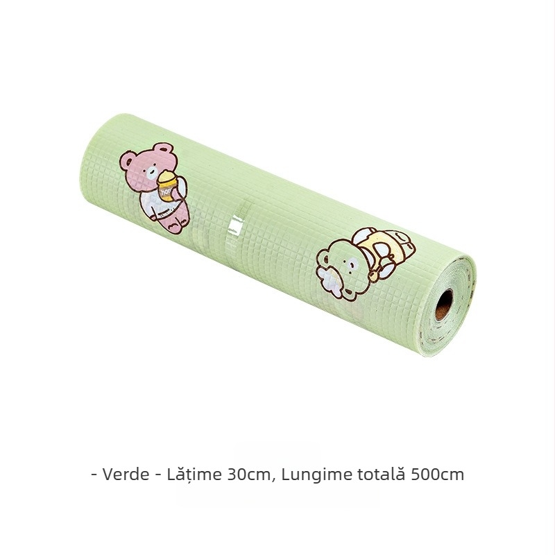 Cartoon-styled liner pentru sertare și dulapuri de bucătărie – Material PE, strat impermeabil PE din bumbac, covoraș anti-umezeală