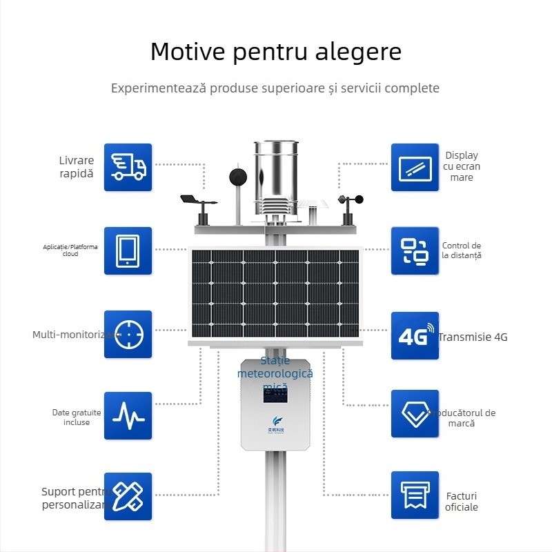Stație meteorologică externă autonomă pentru ploi cu monitorizarea temperaturii și a umidității solului, model Dze-003, Dizhenen, 200V, greutate 10 kg