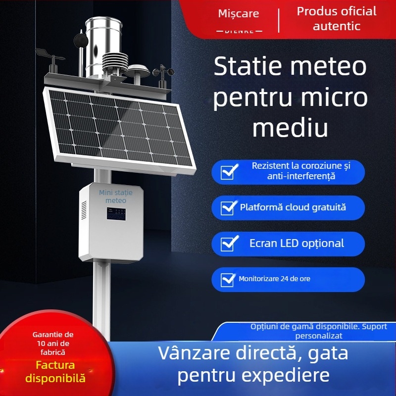 Stație meteorologică externă autonomă pentru ploi cu monitorizarea temperaturii și a umidității solului, model Dze-003, Dizhenen, 200V, greutate 10 kg