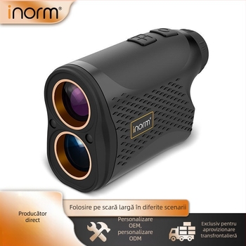 Distanțier laser portabil pentru exterior, cu telescop mini, precizie înaltă, măsurare distanță și înălțime, baterie reîncărcabilă.