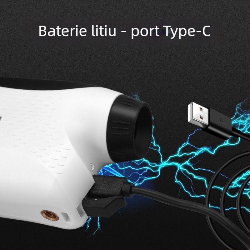 Distanțier laser portabil pentru exterior, cu telescop mini, precizie înaltă, măsurare distanță și înălțime, baterie reîncărcabilă.