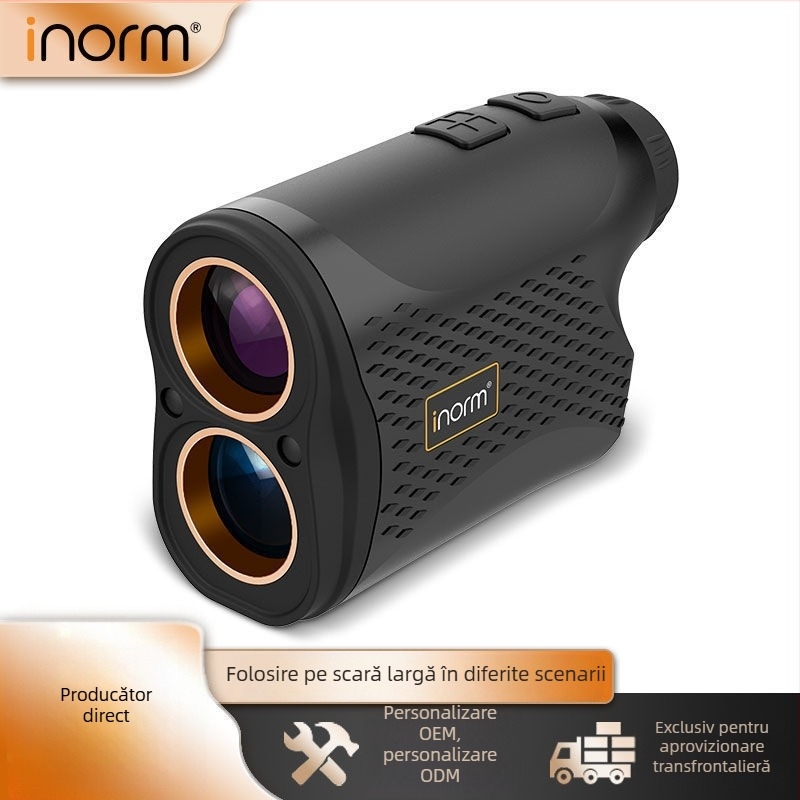 Distanțier laser portabil pentru exterior, cu telescop mini, precizie înaltă, măsurare distanță și înălțime, baterie reîncărcabilă.