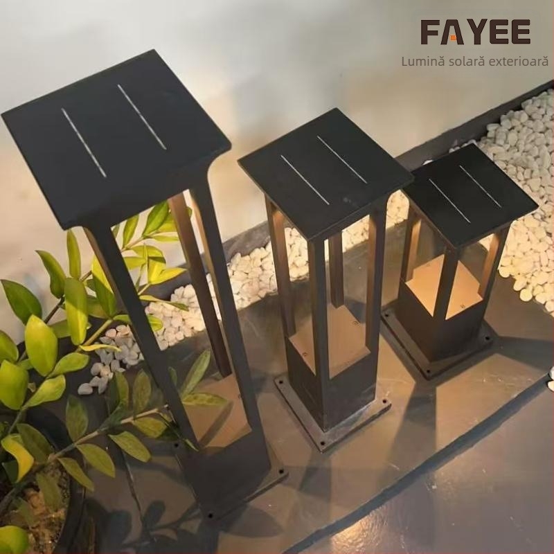 Lumină solară exterioară pentru gazon IP65, aluminiu, 1.5W, autonomie 6–12h