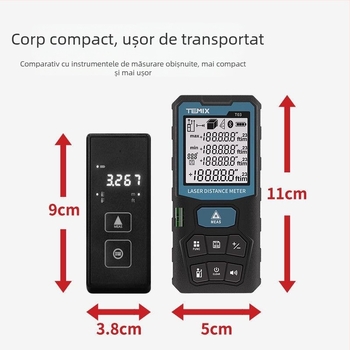 Distanțmetru cu laser pentru interior, măsurare infraroșu de înaltă precizie, riglă digitală