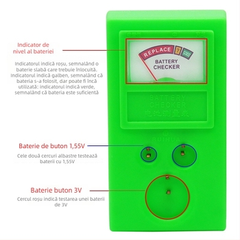 Record Work Instrument de testare a bateriilor pentru ceasuri – Instrument de măsurare a bateriilor, test de putere pentru baterii tip buton