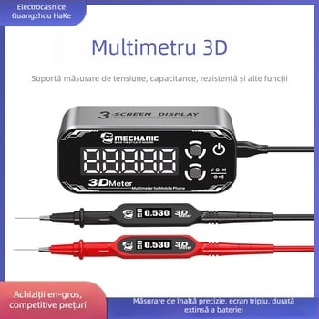 Repairman Detective 3.0 multimetru – măsurare de înaltă precizie, afișaj digital cu trei ecrane, durată lungă de viață a bateriei, testare tensiune și capacitate