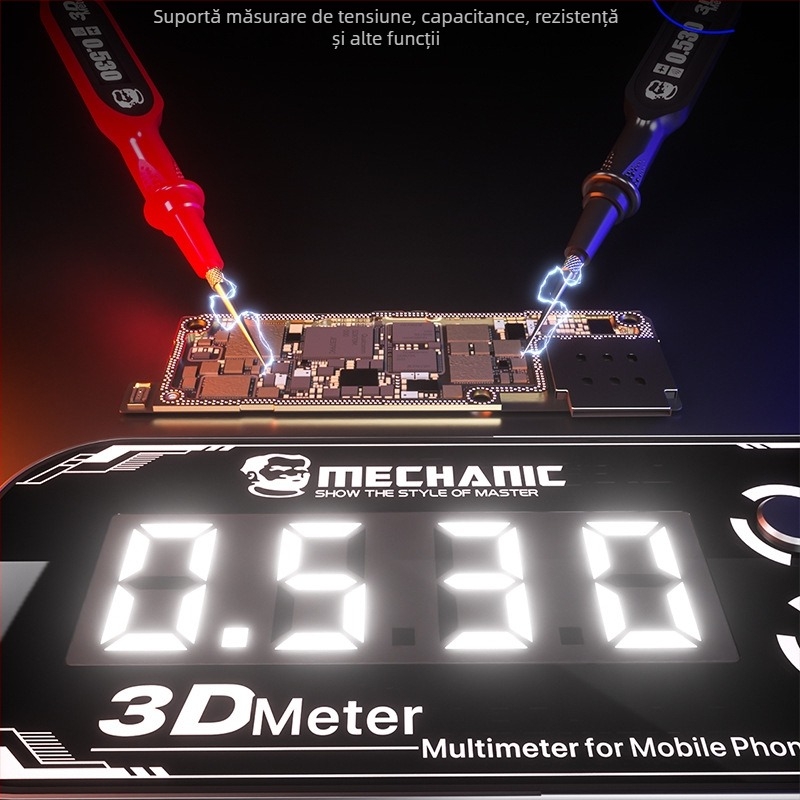 Repairman Detective 3.0 multimetru – măsurare de înaltă precizie, afișaj digital cu trei ecrane, durată lungă de viață a bateriei, testare tensiune și capacitate