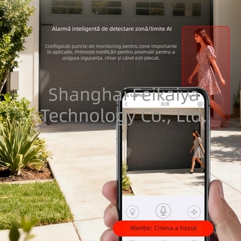 Feikaiya cameră cupolă solară 4G pentru exterior, 1080p, viziune nocturnă, impermeabilă, control prin aplicație mobilă