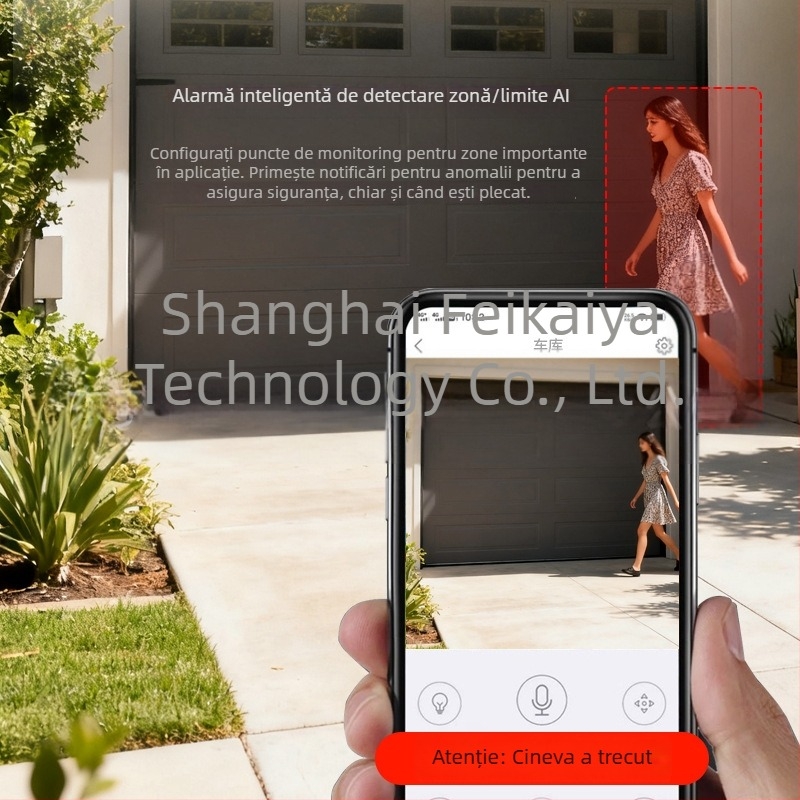 Feikaiya cameră cupolă solară 4G pentru exterior, 1080p, viziune nocturnă, impermeabilă, control prin aplicație mobilă