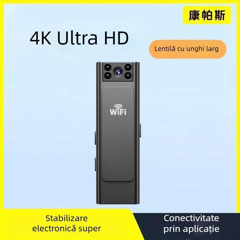 Camera sport HD cu stabilizare anti tremur, înregistrare audio și video și fotografiere la distanță prin smartphone