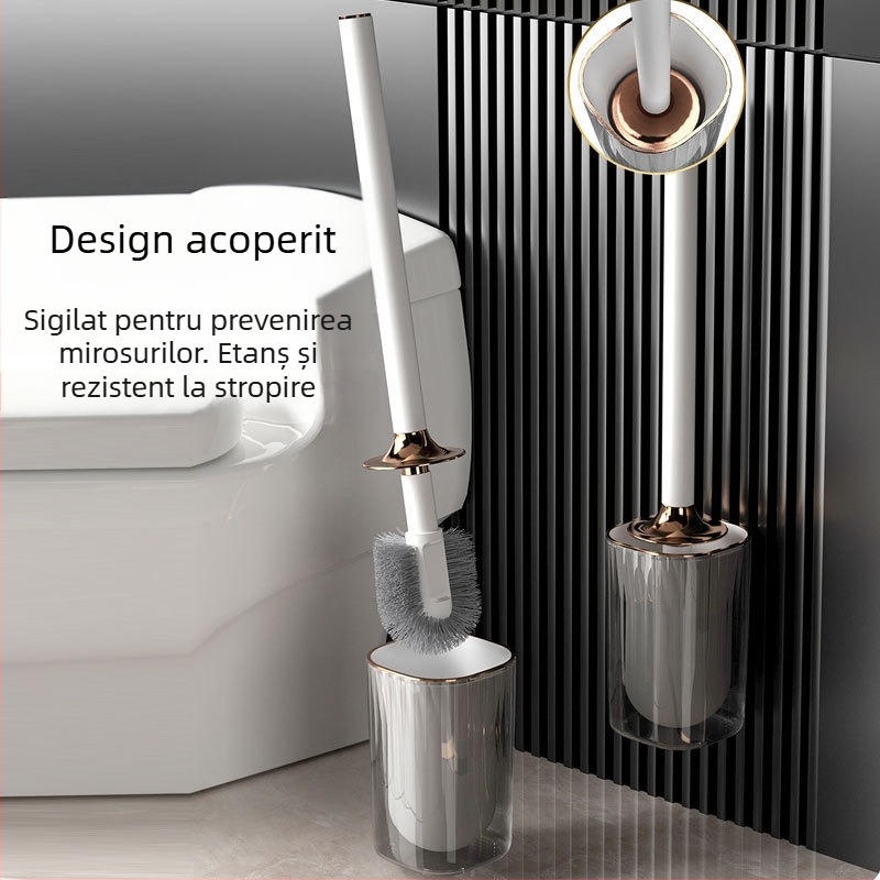 Set de perii pentru toaletă cu mâner lung, montat pe perete, din plastic, Yang Gen