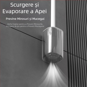 Set perie toaleta cu mâner lung, montat pe perete, din plastic — Yang gen