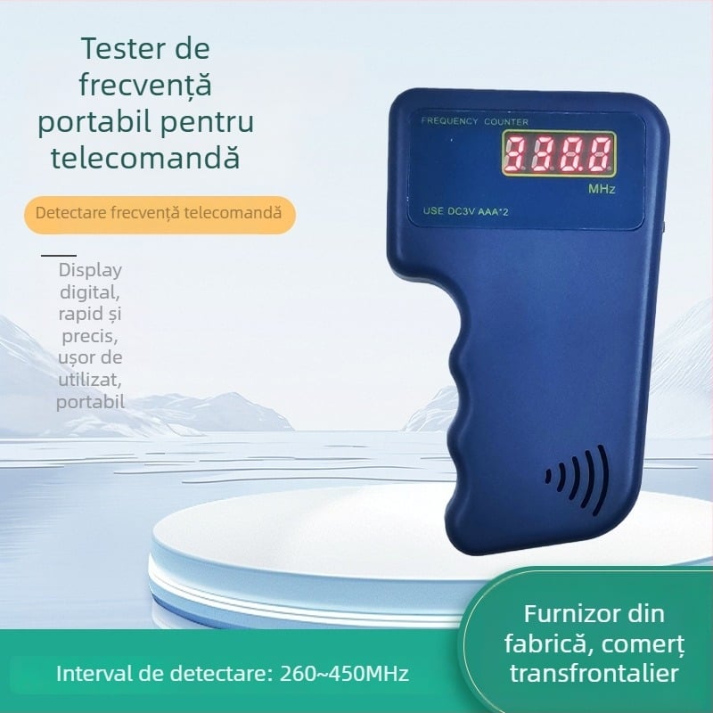 C100C Detector portabil de frecvențe pentru telecomenzi – frecvențimetru și afișaj