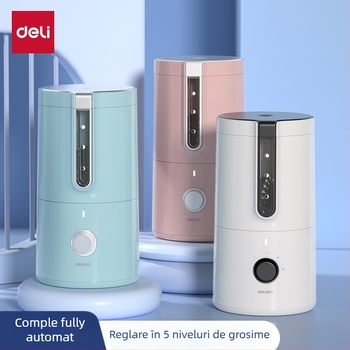 Deli VA8 Ascuțitoare electrică de creioane pentru elevi din învățământ primar, carcasă din plastic