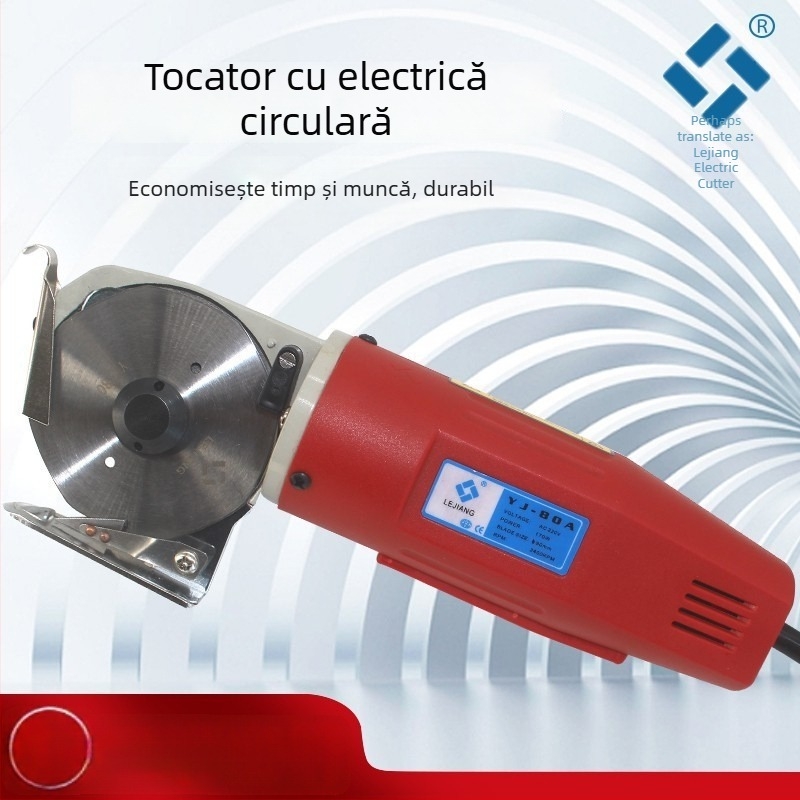 Lejiang Foarfece electrice 70A, manuale, lamă rotundă pentru tăierea hainelor, textile și piele, 240V